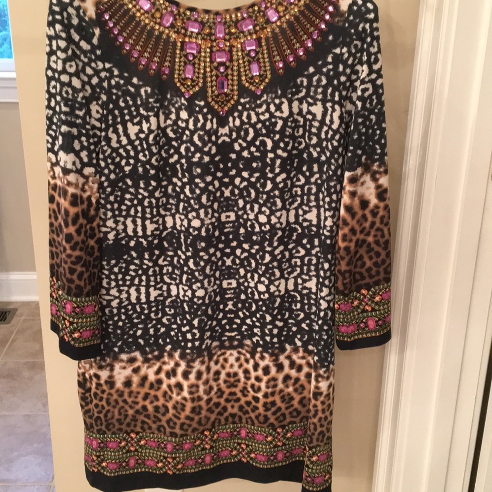 Beautiful printed, jeweled dress